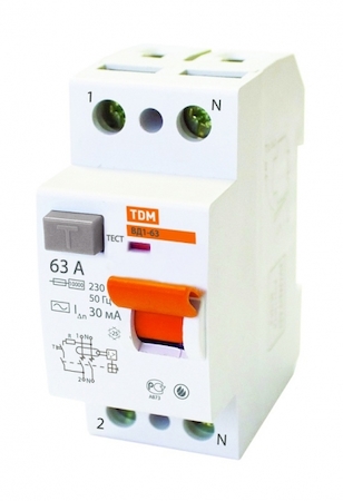 TDM ELECTRIC SQ0203-0019 Устройство защитного отключения ВД1-63 2Р 63А 30мА TDM
